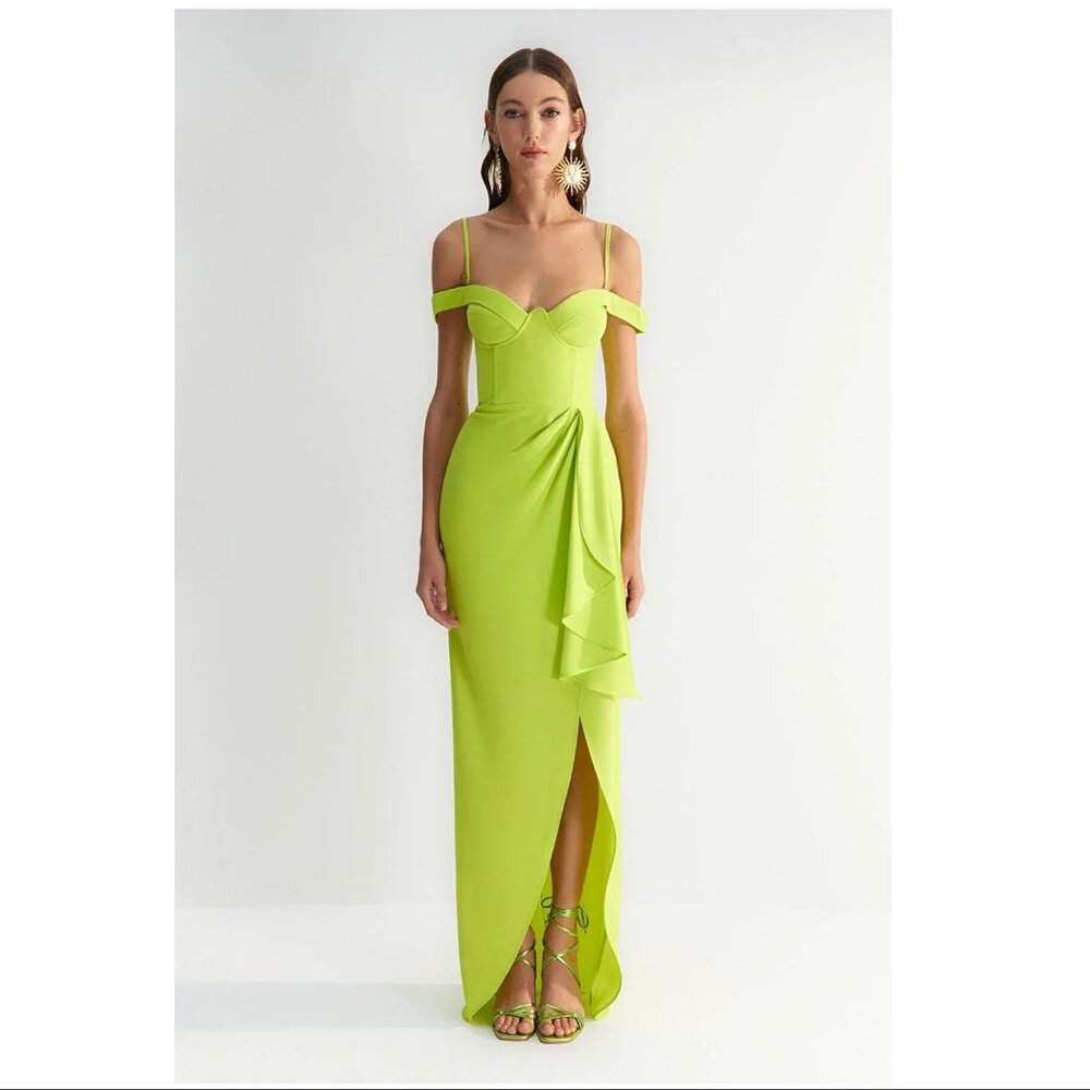 Wearhause Green Maxi Dress Novalie